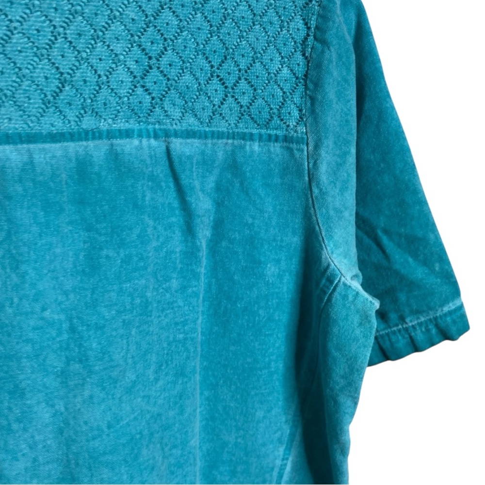 LOGO by Lori Goldstein Teal Button-Down Midi Dress - Picture 7 of 10